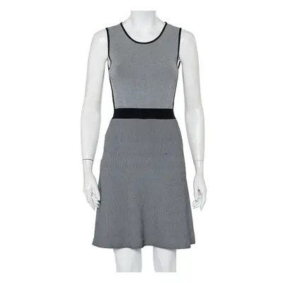 Emporio Armani Monochrome Patterned Knit Skater Dress