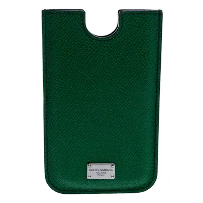 Dolce & Gabbana Green Leather iPhone Case