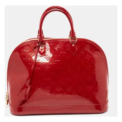 Louis Vuitton Red Monogram Vernis Alma GM