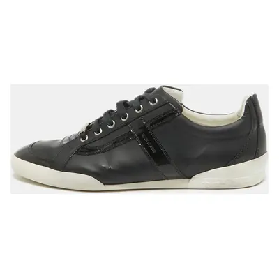 Dior Homme Black Patent and Leather Low Top Sneakers Size