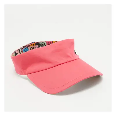 Chanel Pink Cotton Logo Detail Visor Cap