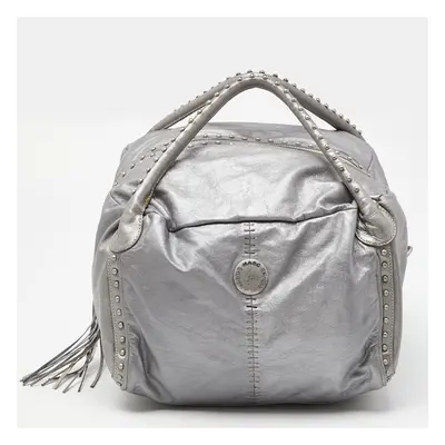 Marc Jacobs Grey Leather Studded Hobo