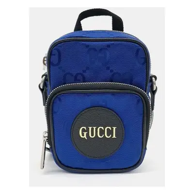 Gucci Blue/Black Econyl Nylon Monogram Off The Grid Shoulder Bag