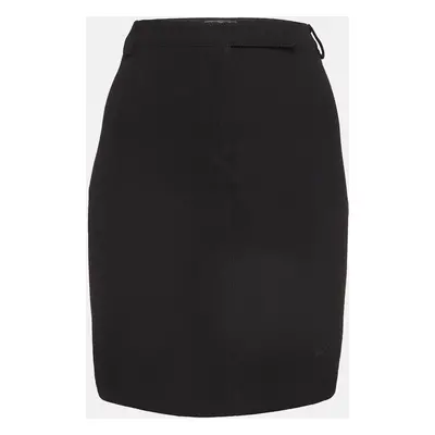 Fendi Jeans Vintage Black Crepe Pencil Skirt