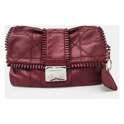 Dior Red Leather New Lock Shoulder Bag