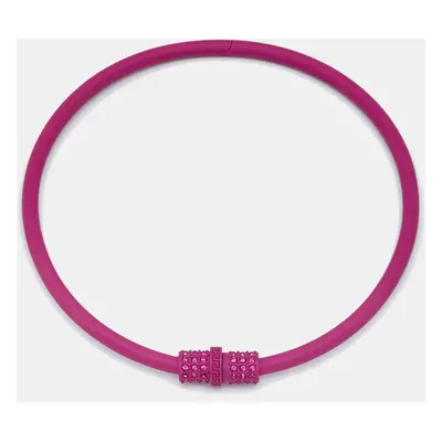 Versace Pink Metal Crystal Choker Necklace