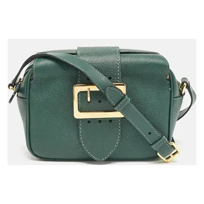 Burberry Green Leather Small Medley Buckle Crossbody Bag