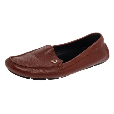 Gucci Brown Leather Loafers Size 36.5