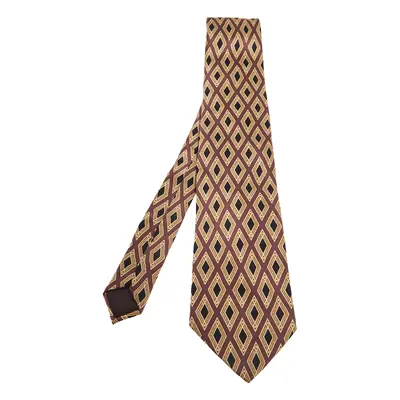 Lanvin Multicolor Diamond Printed Silk Tie