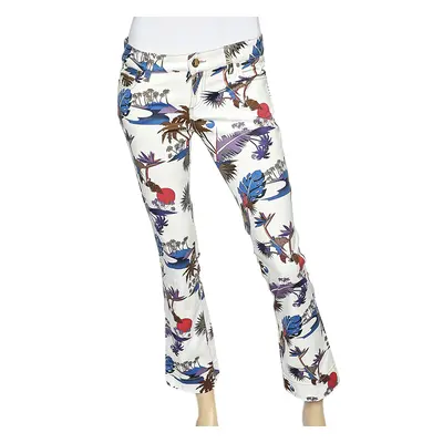 Gucci Off - White Tropical Printed Cotton Pants