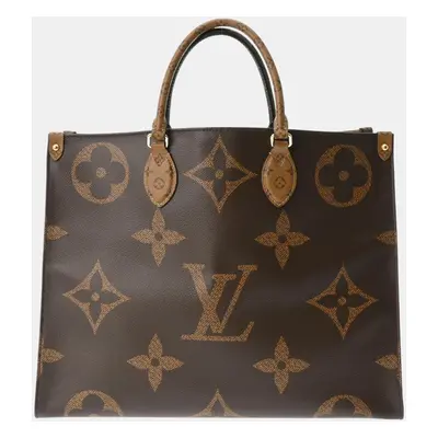 Louis Vuitton Brown Canvas Monogram Giant On the Go GM Tote Handbag