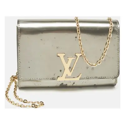 Louis Vuitton Givre Vernis Louise PM NM Chain Clutch