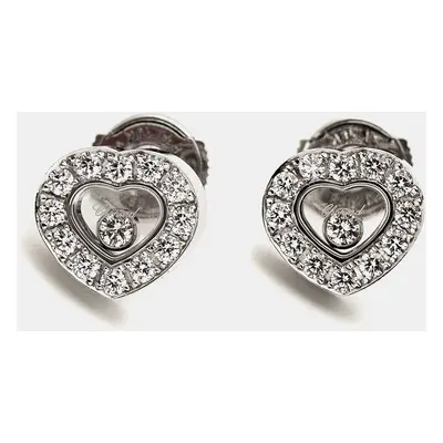 Chopard Happy Diamonds Icon Diamond 18k White Gold Stud Earrings