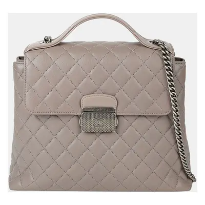 Chanel Brown Quilted Goatskin CC University Flap Bag