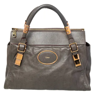 Chloé Grey Leather Satchel