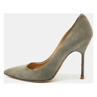 Manolo Blahnik Grey Suede BB Pumps Size