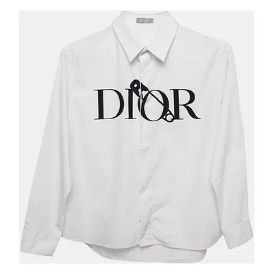 Dior Homme X Judy Blame Safety Pin Print Cotton Button Front Shirt