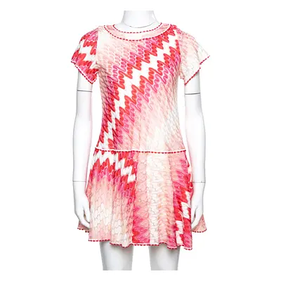 Missoni Pink Patterned Knit Skater Dress US