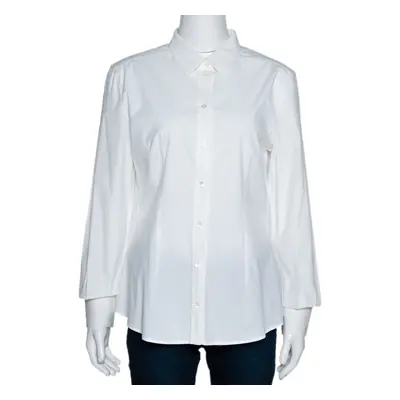 Dolce & Gabbana Off White Stretch Cotton Shirt