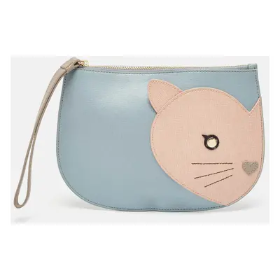 Furla Multicolor Leather Cat Wristlet Pouch