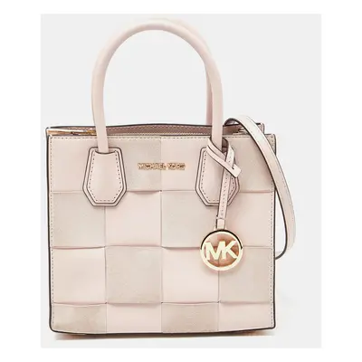 Michael Kors Light Pink Leather and Suede Mercer Tote