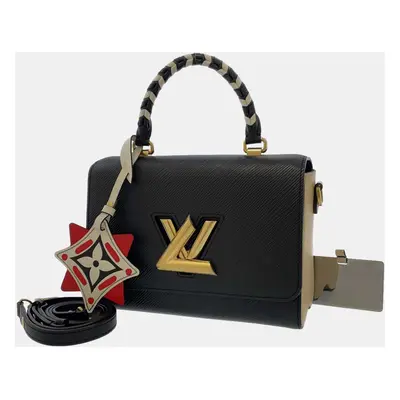 Louis Vuitton Black Leather Twist MM Shoulder Bag