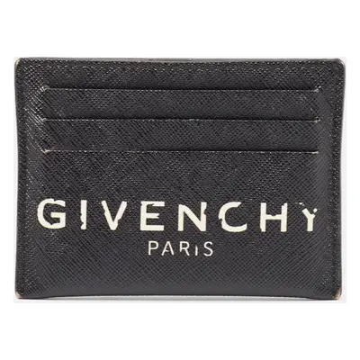 Givenchy Black/White Leather Logo Card Holder