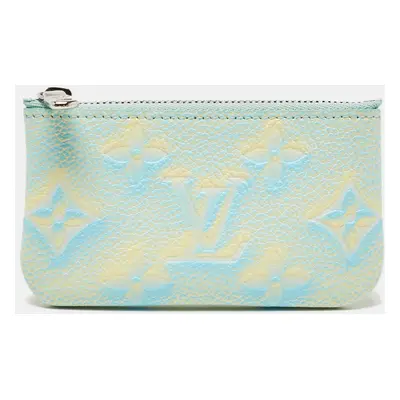 Louis Vuitton Vert D'eau Green Monogram Empreinte Leather Key Pouch