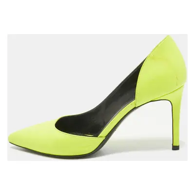 Saint Laurent Neon Yellow Leather D'orsay Pumps Size