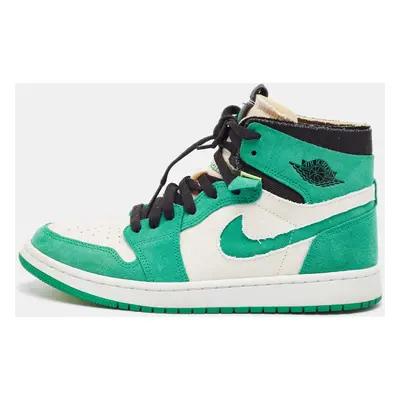 Air Jordans Green Suede and Leather Retro High Zoom Sneakers Size