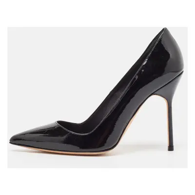 Manolo Blahnik Black Patent Leather BB Pumps Size