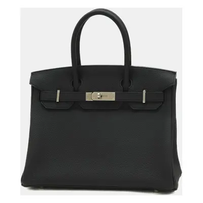 Hermes Black Togo Birkin Handbag