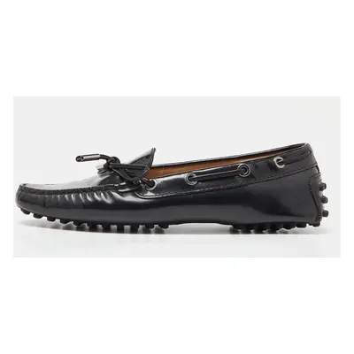 Tod's Black Patent Leather Slip On Loafers Size