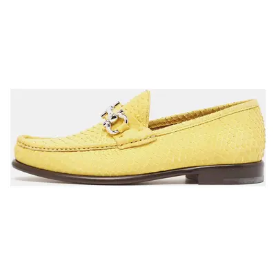 Salvatore Ferragamo Yellow Python Mason Loafers Size