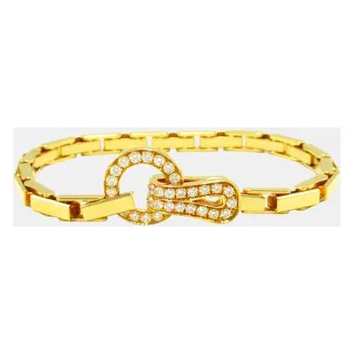 Cartier Diamond Bracelet 18k Yellow Gold Clear Metal