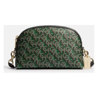 Coach Green Coated Canvas Madi With Coach Monogram Print Crossbody Bag