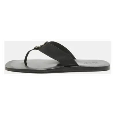 Gucci Black Canvas Thong Sandals Size 41.5