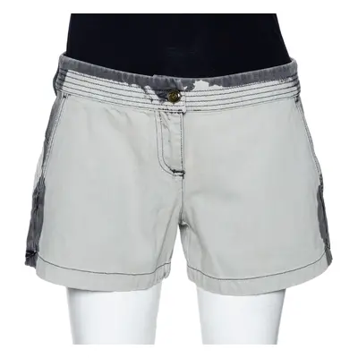 McQ by Alexander McQueen Grey Denim Back Cutout Detail Shorts