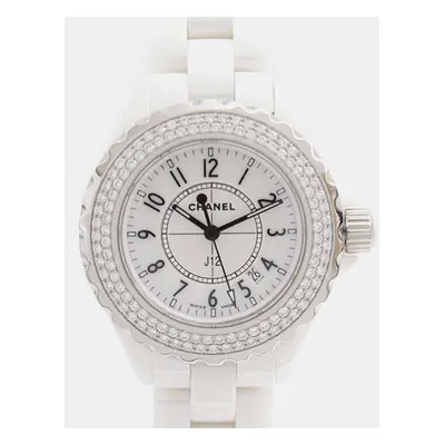 Chanel White Ceramic J12 H0967 Automatic Women's Wristwatch mm