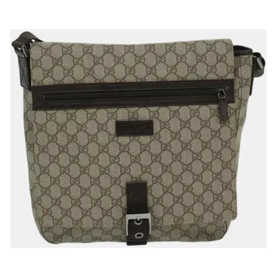 Gucci Beige Canvas GG Supreme shoulder bag