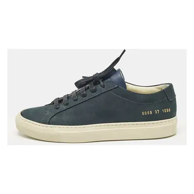 Common Projects Navy Blue Nubuck Achilles Sneakers Size