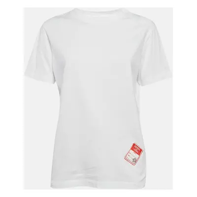 Kenzo White Logo Patch Jersey Crew Neck T-Shirt