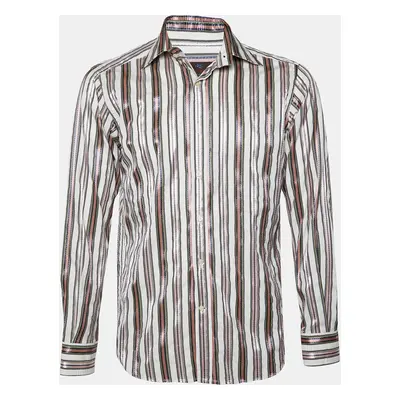 Etro White Striped Detail Cotton Blend Shirt