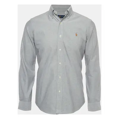 Polo Ralph Lauren Grey Cotton Button Down Full Sleeve Shirt