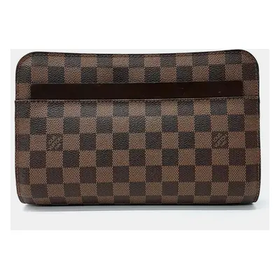 Louis Vuitton Brown Damier Ebene Pochette Saint Louis Clutch