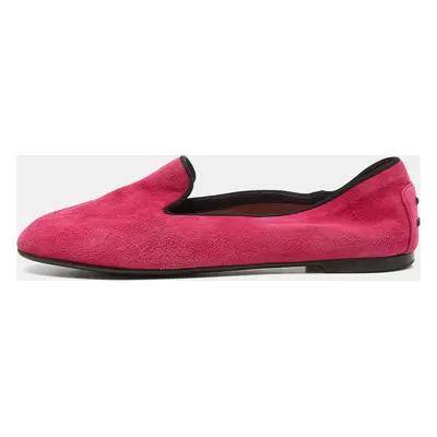 Tod's Pink Suede Smoking Slippers Size 36.5