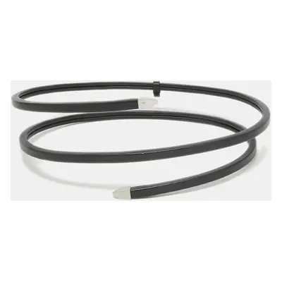 Bottega Veneta Black Leather Spiral Belt