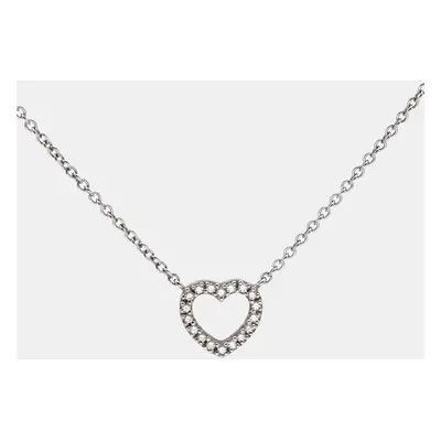 Tiffany & Co. Mini Metro Heart 18k White Gold Necklace