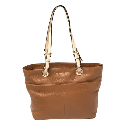 MICHAEL Michael Kors Brown/Beige Leather Bedford Tote