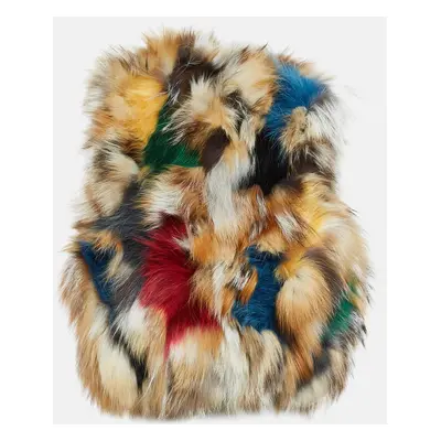 Zadig & Voltaire Deluxe Multicolor Dyed Fox Fur Fee Vest